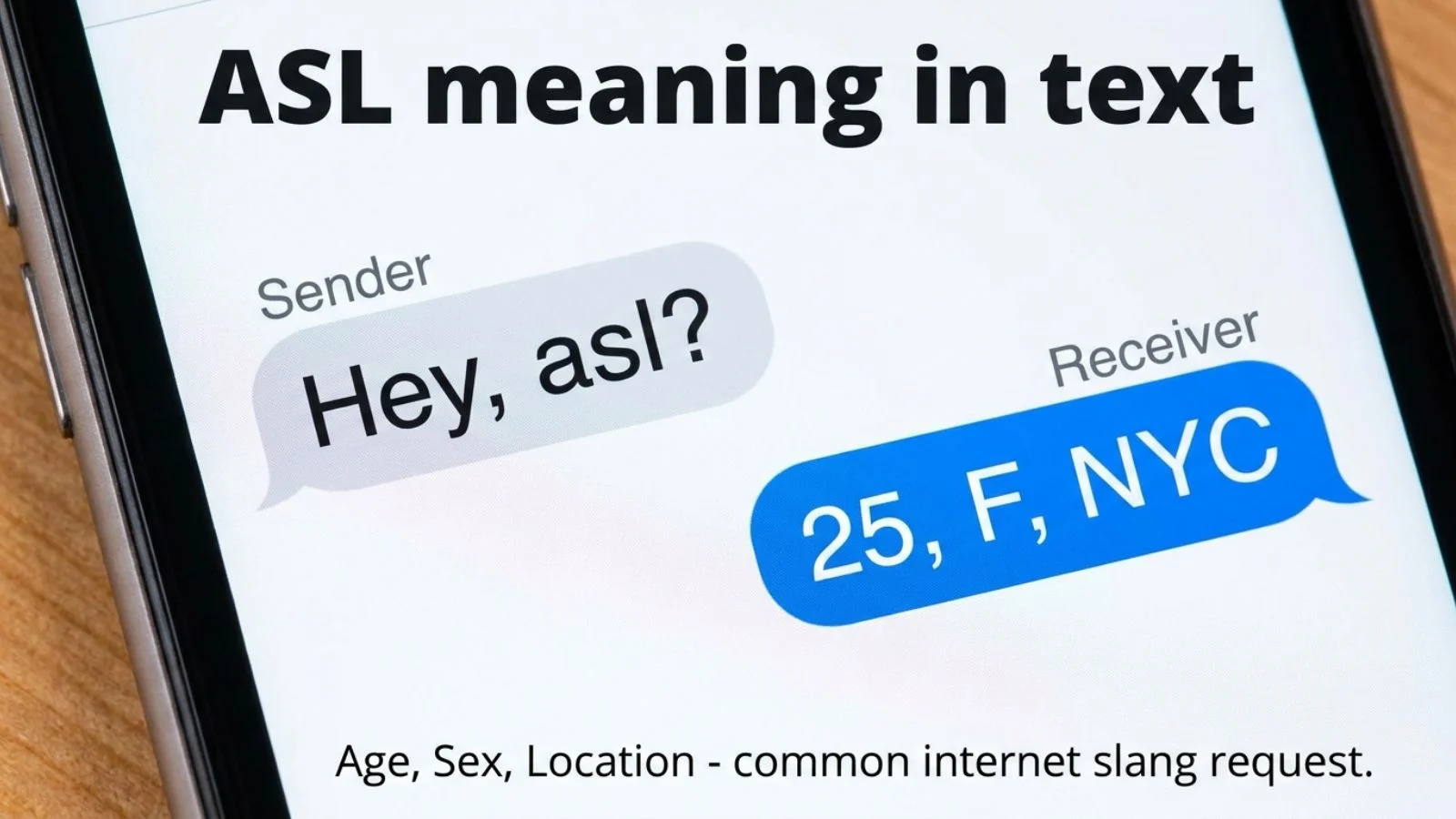 asl meaning in text